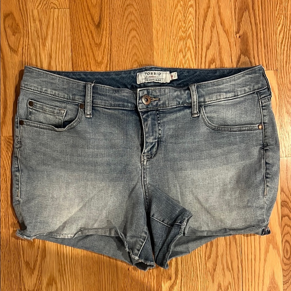 Torrid Faded Blue Denim Shorts